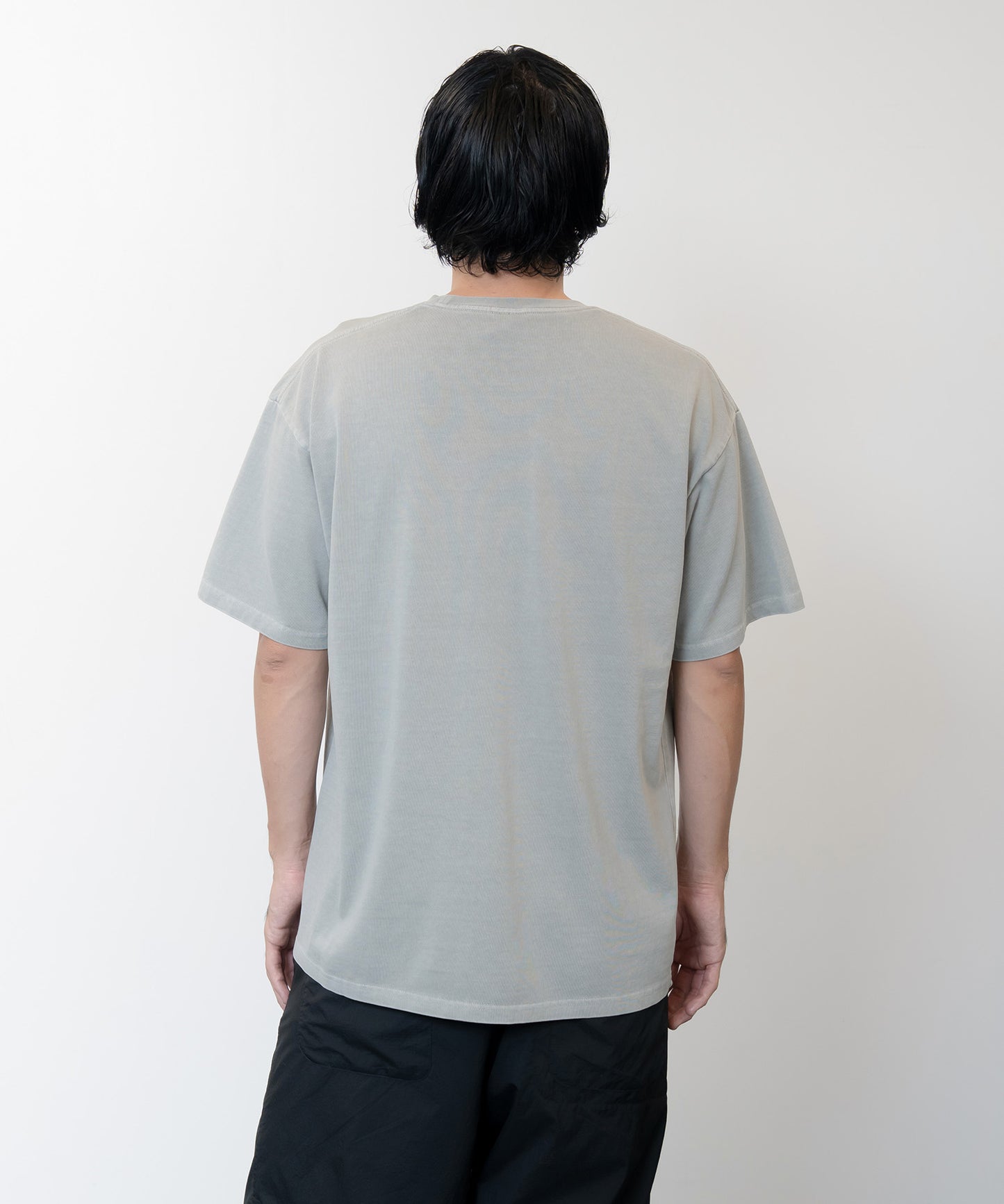 Heavy Crewneck Pigment Dye T-Shirt / GRAY