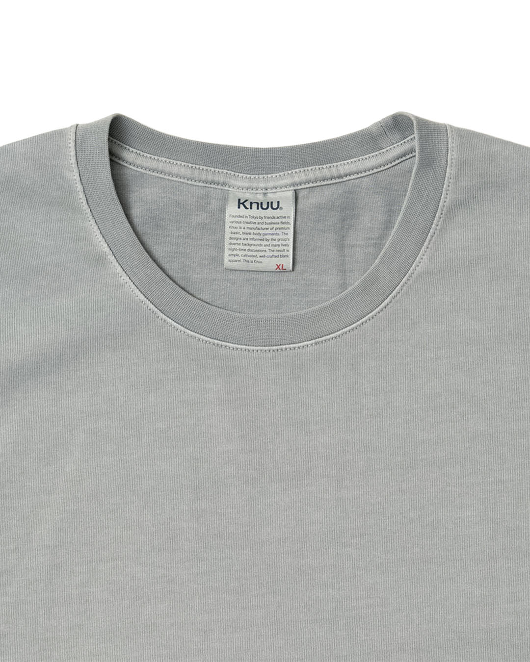 Heavy Crewneck Pigment Dye T-Shirt / GRAY