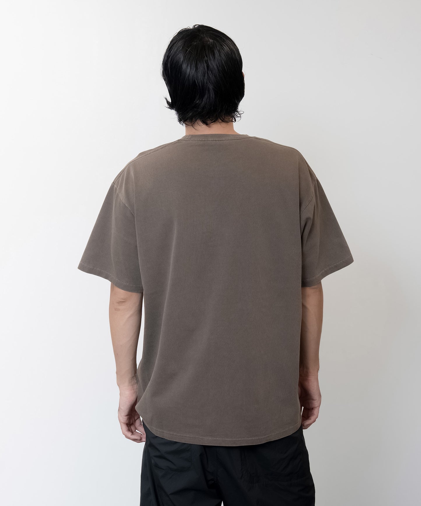 Heavy Crewneck Pigment Dye T-Shirt / BROWN