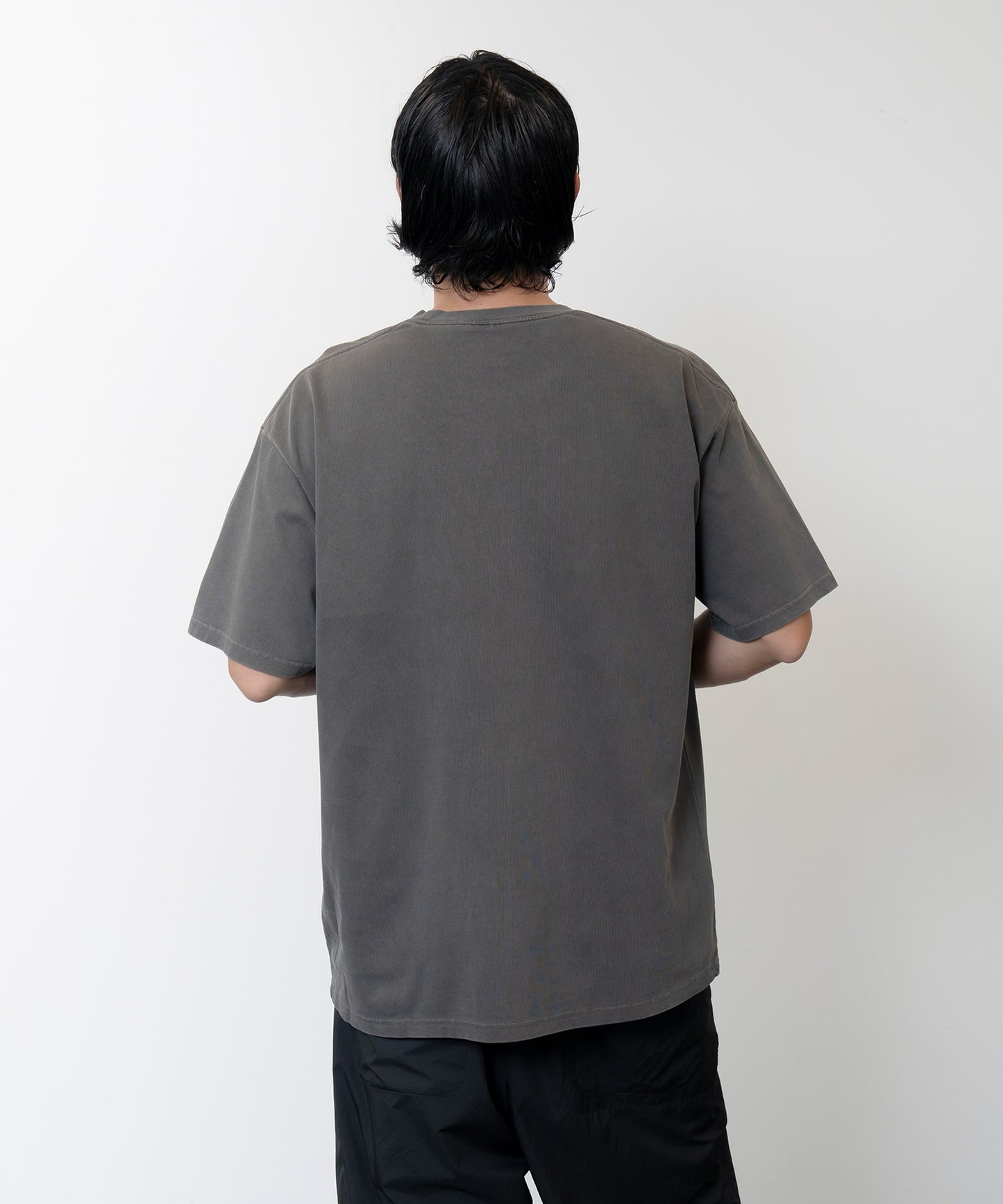 Heavy Crewneck Pigment Dye T-Shirt / BLACK