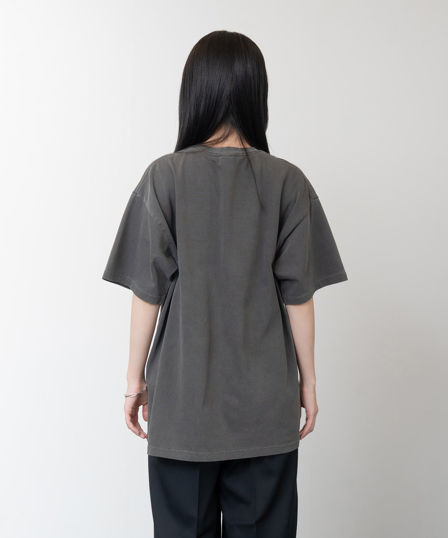 Heavy Crewneck Pigment Dye T-Shirt / BLACK