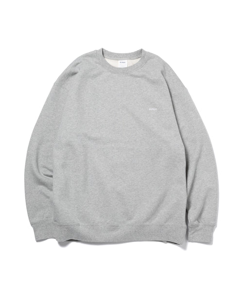 Small Logo Heavy Crewneck Sweatshirt / HEATHER GRAY - HEATHER GRAY