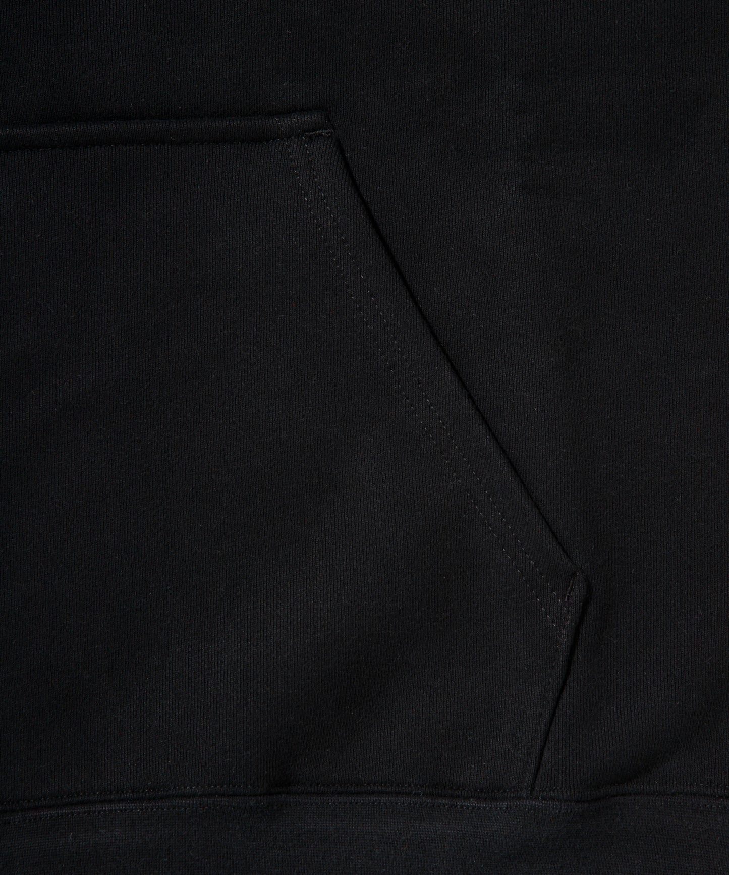 Logo Heavy Hooded Sweatshirt / BLACK