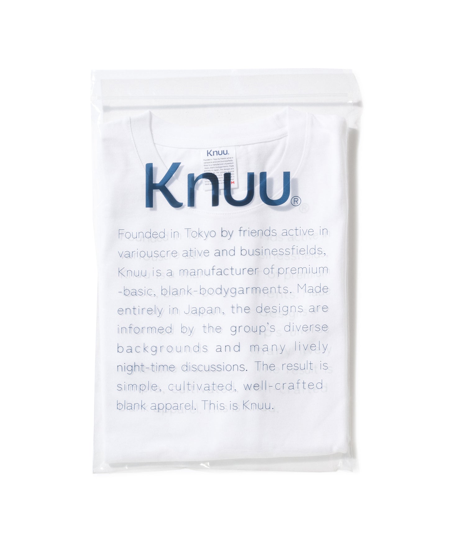 Small Logo Heavy Crewneck Long Sleeve T-Shirt / WHITE