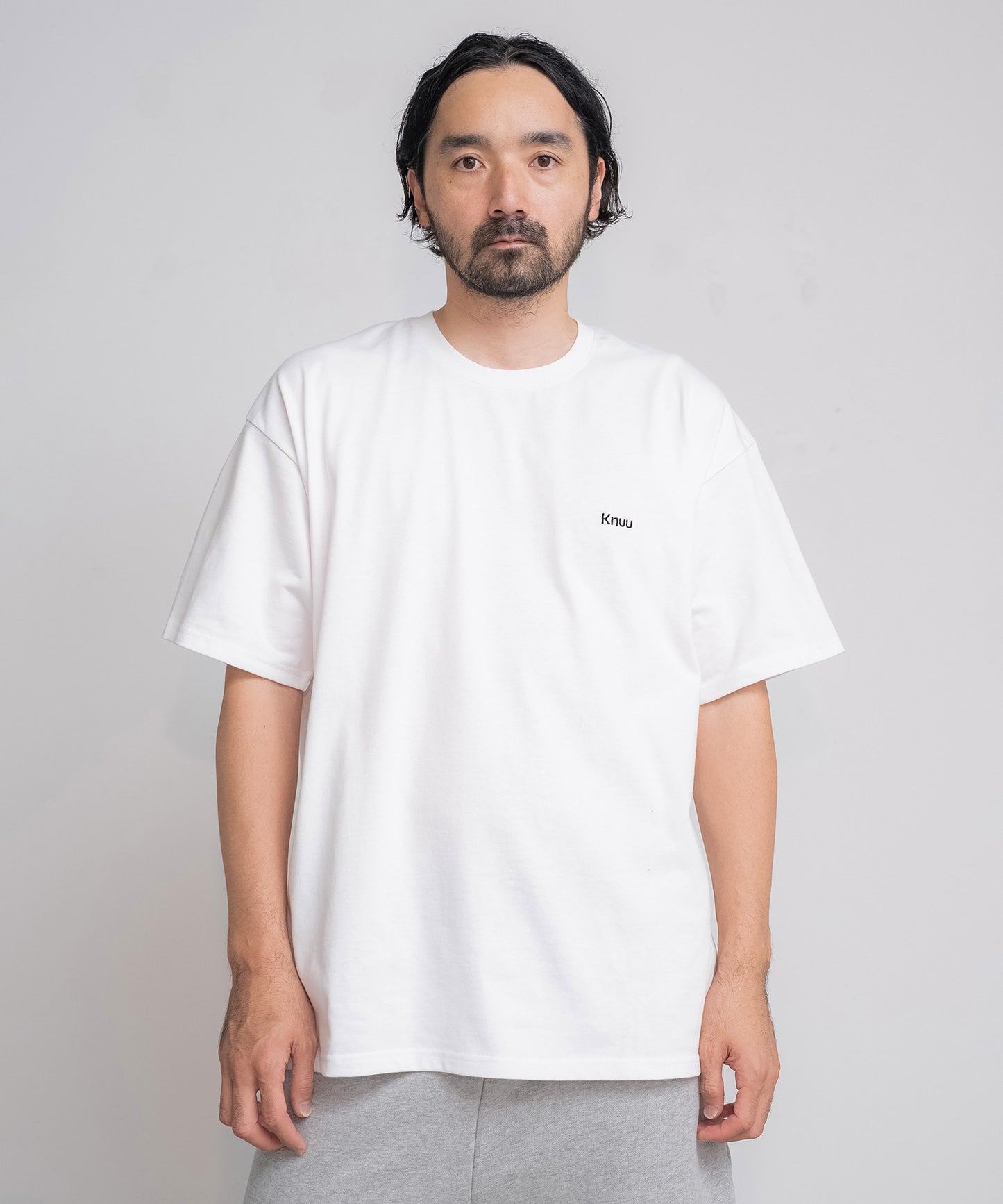 Small Logo Heavy Crewneck T-Shirt / WHITE