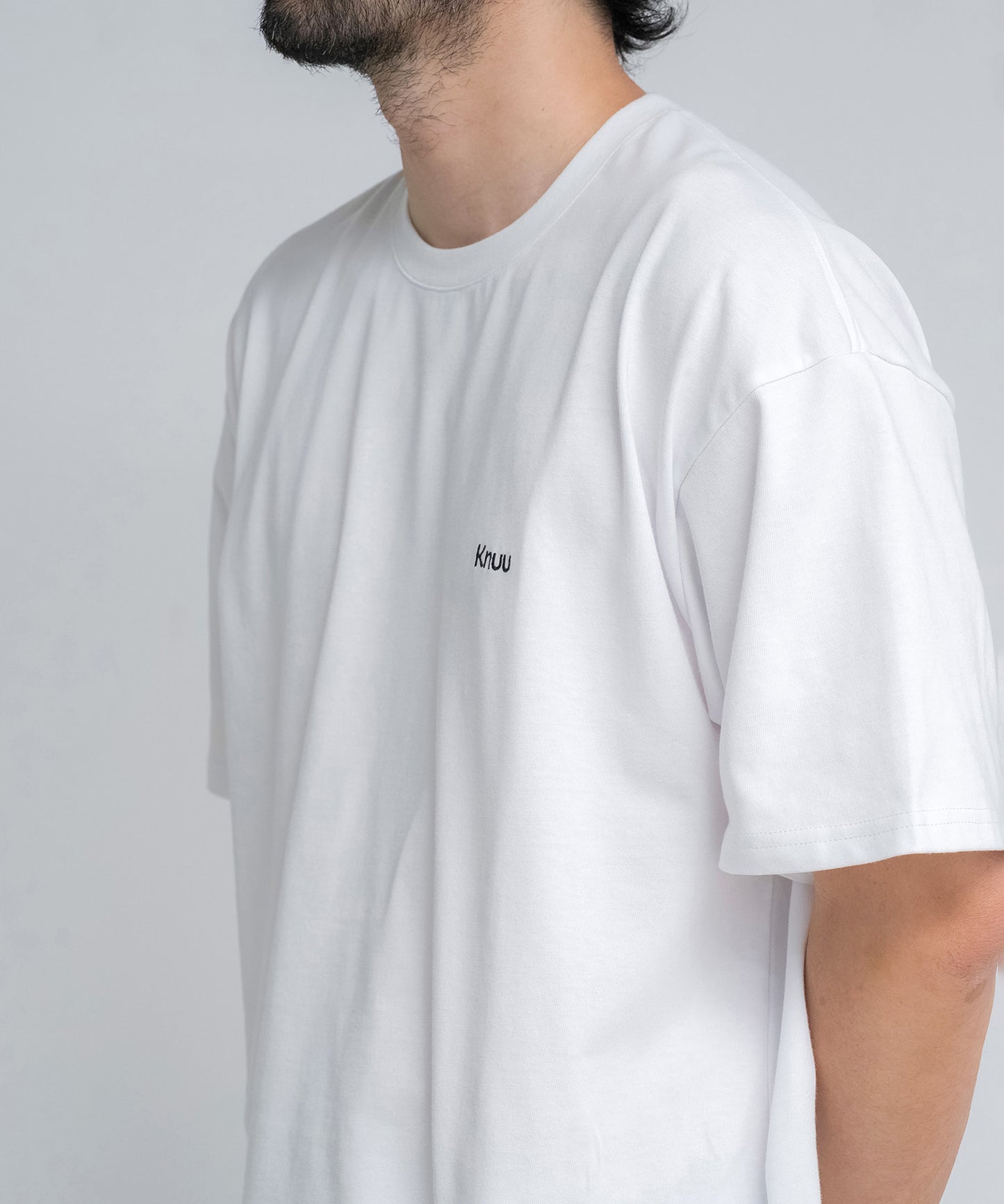 Small Logo Heavy Crewneck T-Shirt / WHITE
