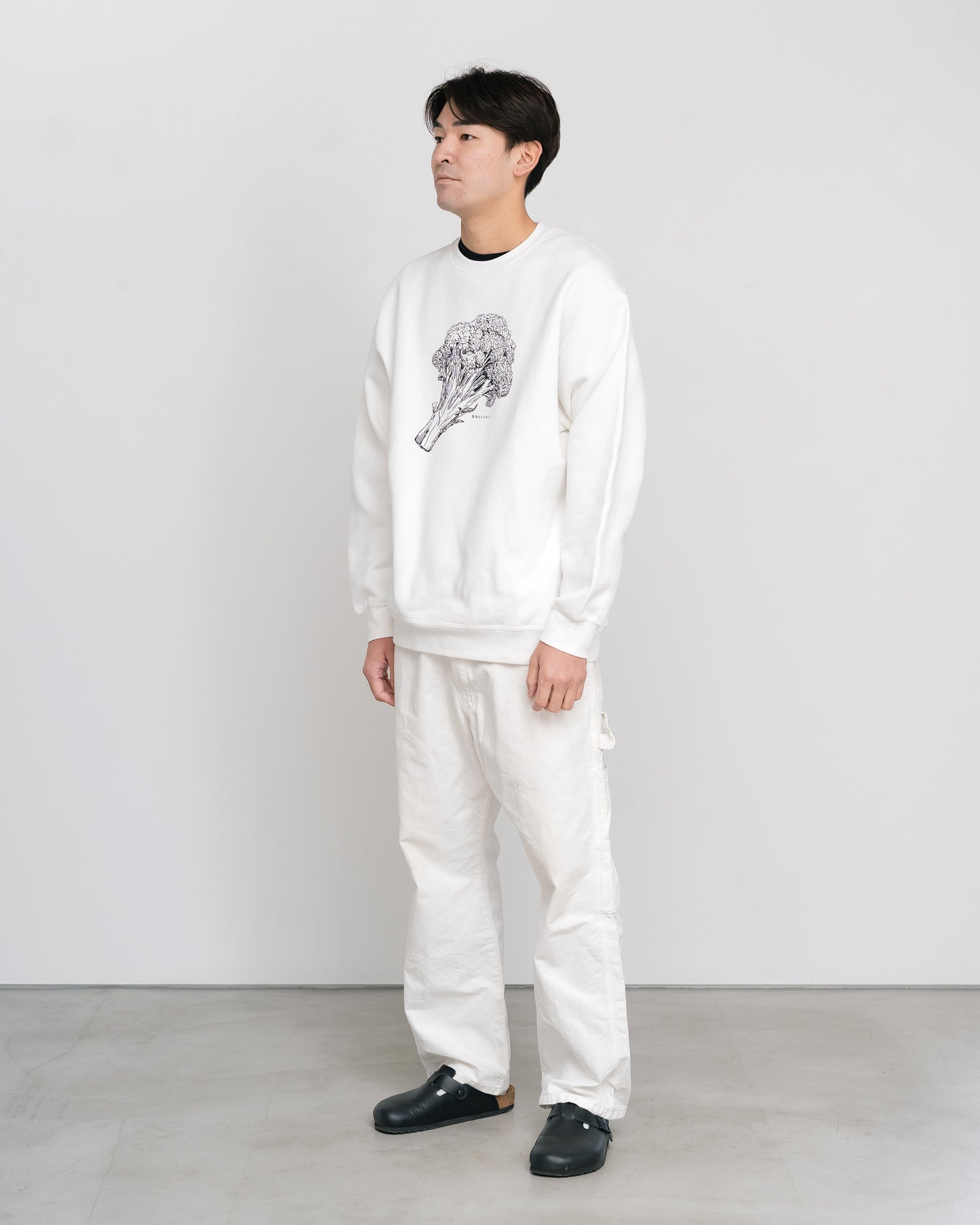 Broccoli Sweatshirt / WHITE