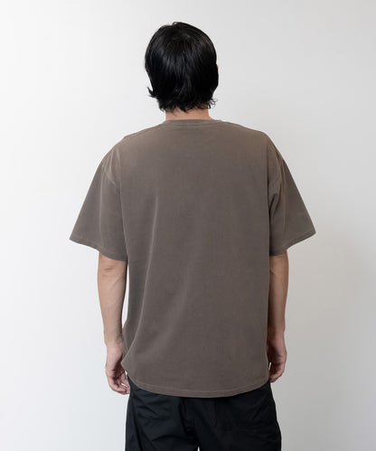 Heavy Crewneck Pigment Dye T-Shirt / BROWN