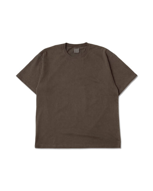 Heavy Crewneck Pigment Dye T-Shirt / BROWN - BROWN