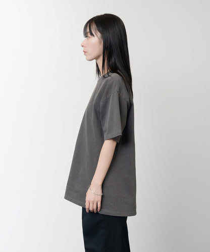 Heavy Crewneck Pigment Dye T-Shirt / BLACK