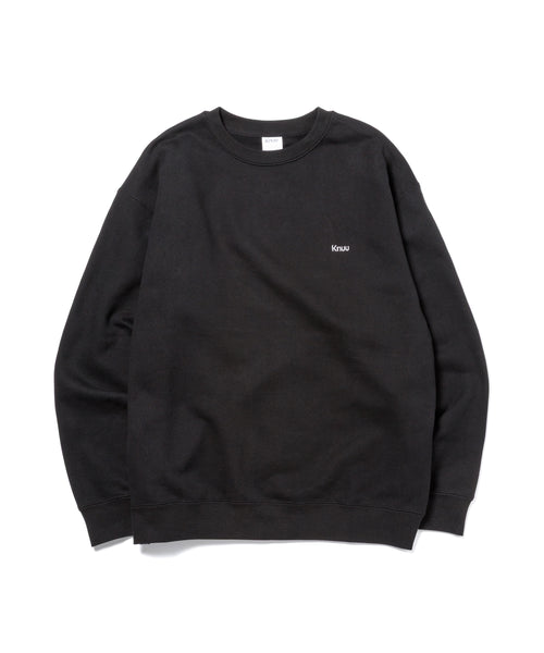 Small Logo Heavy Crewneck Sweatshirt / BLACK - BLACK