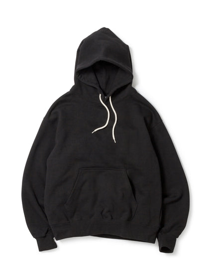 Heavy Hooded Sweatshirt - Seam Pocket / BLACK