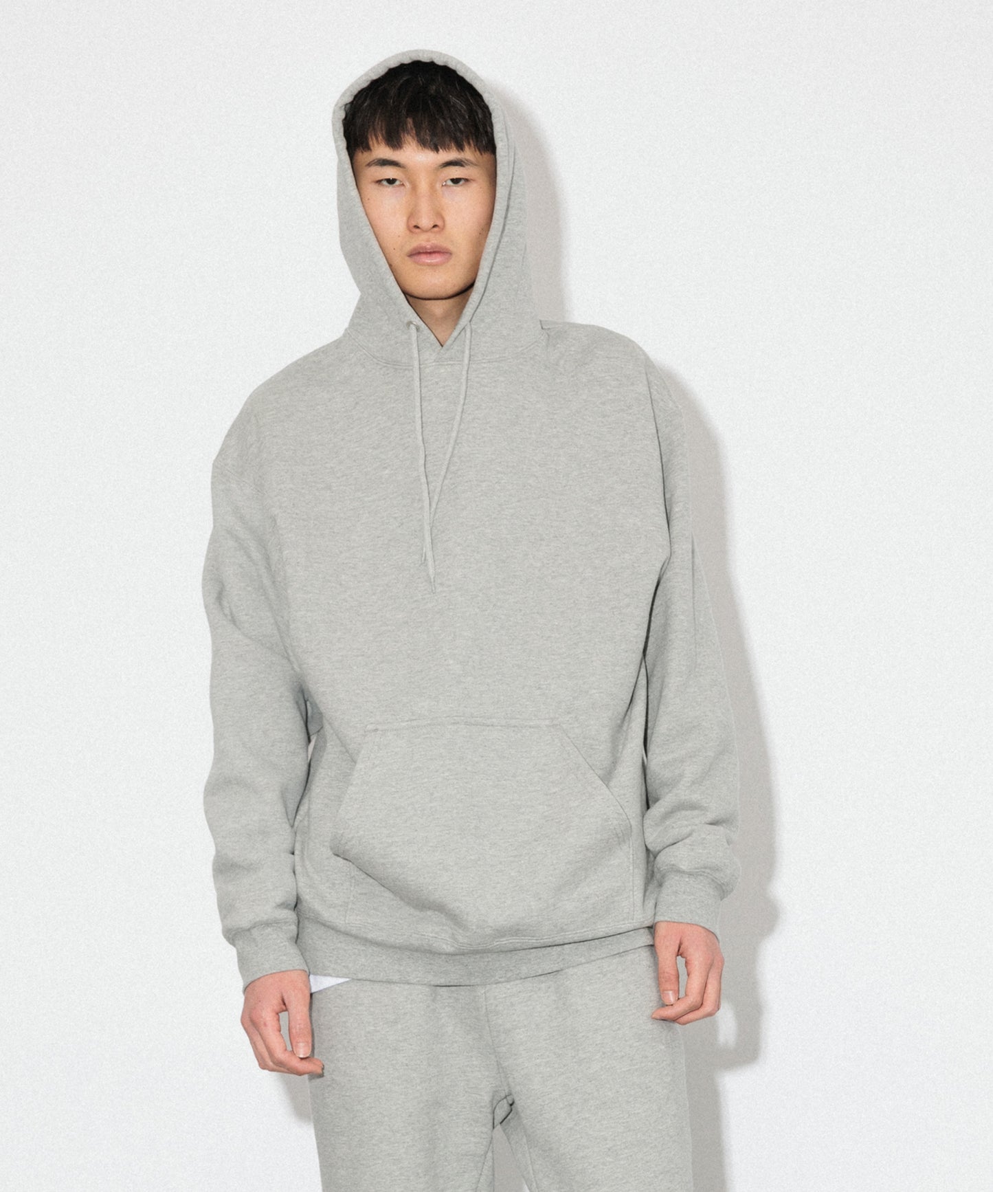 Heavy Hooded Sweatshirt / HEATHER GRAY