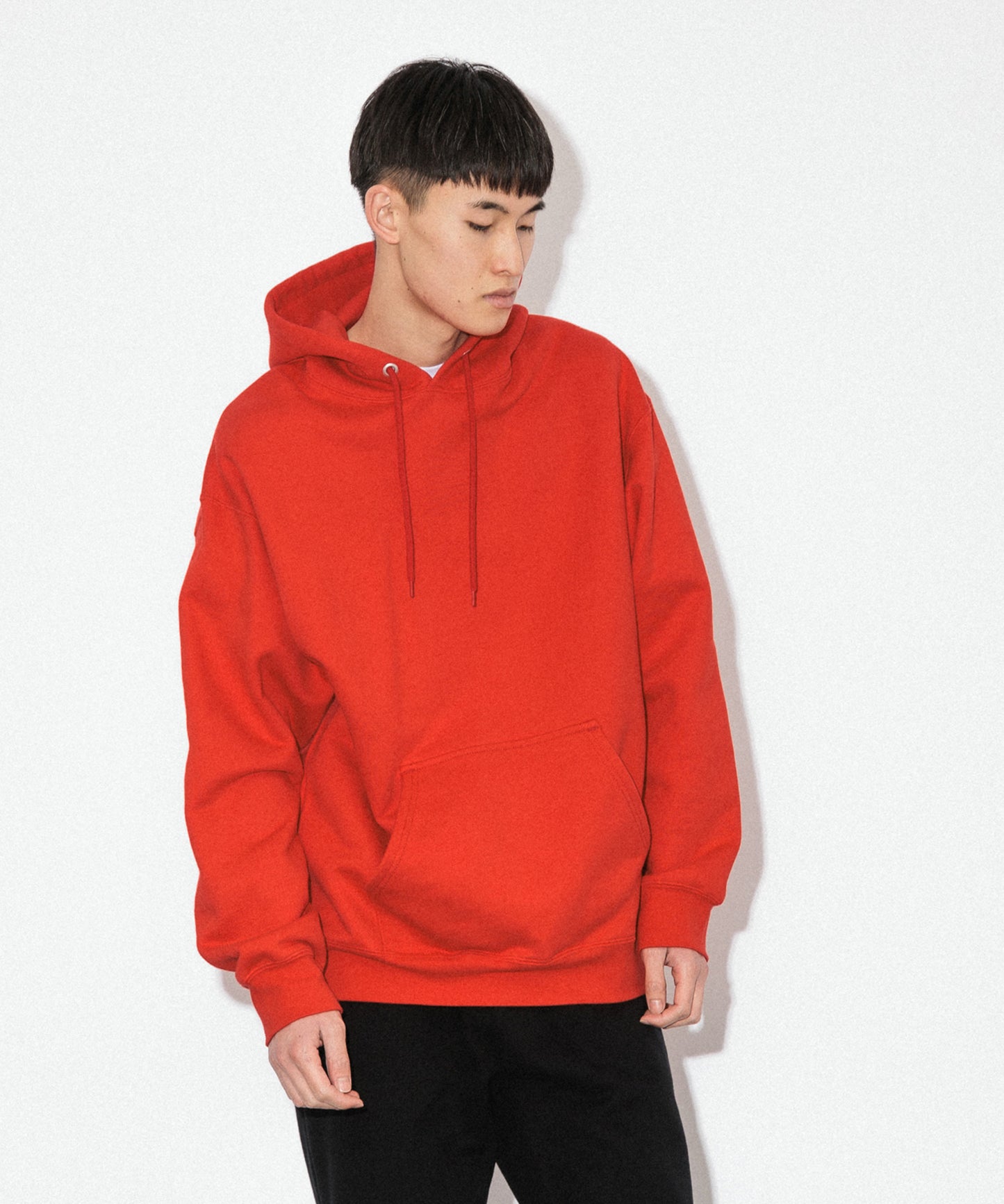 Heavy Hooded Sweatshirt / RED