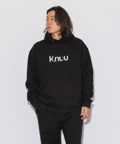 Logo Heavy Hooded Sweatshirt / BLACK