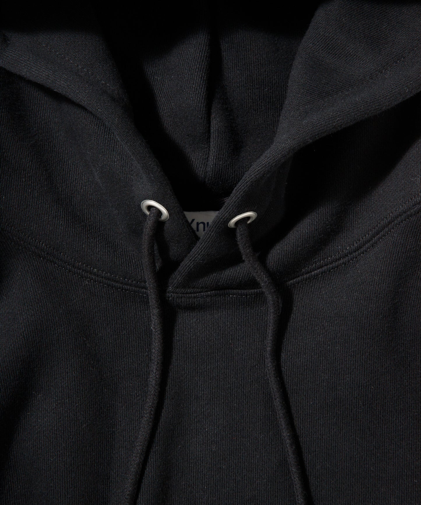 Logo Heavy Hooded Sweatshirt / BLACK