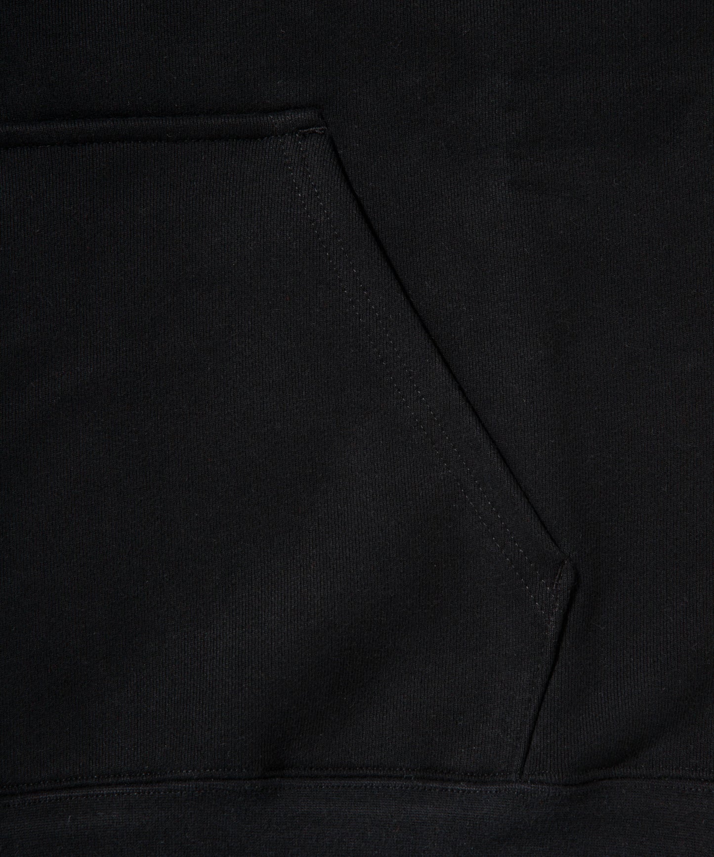 Logo Heavy Hooded Sweatshirt / BLACK