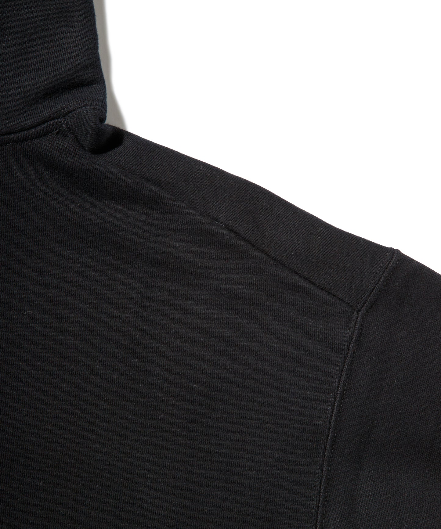 Logo Heavy Hooded Sweatshirt / BLACK