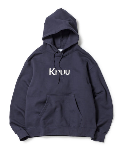 Logo Heavy Hooded Sweatshirt / NAVY