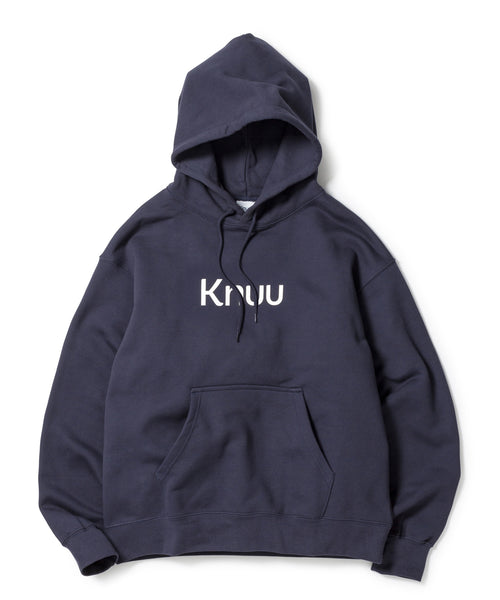 Logo Heavy Hooded Sweatshirt / NAVY - NAVY