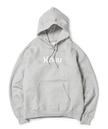 Logo Heavy Hooded Sweatshirt / HEATHER GRAY