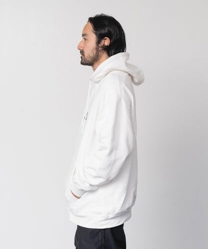 Logo Heavy Hooded Sweatshirt / WHITE