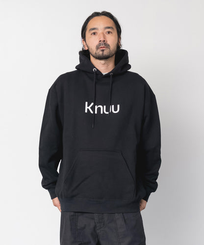 Logo Heavy Hooded Sweatshirt / BLACK