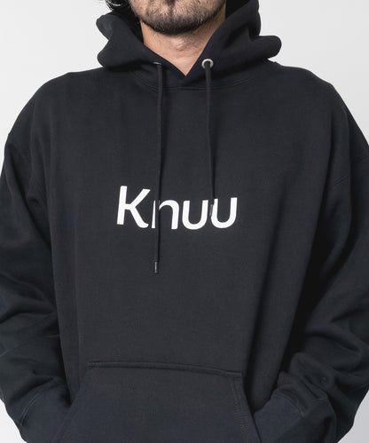 Logo Heavy Hooded Sweatshirt / BLACK