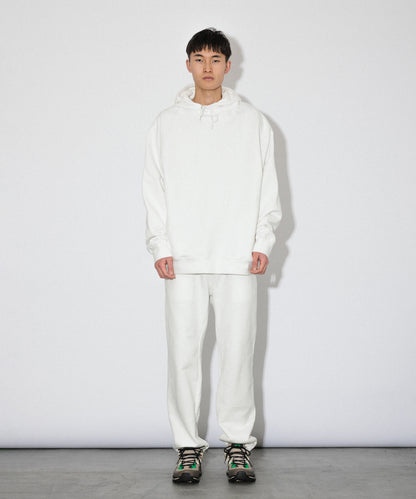 Heavy Hooded Sweatshirt - Seam Pocket / WHITE