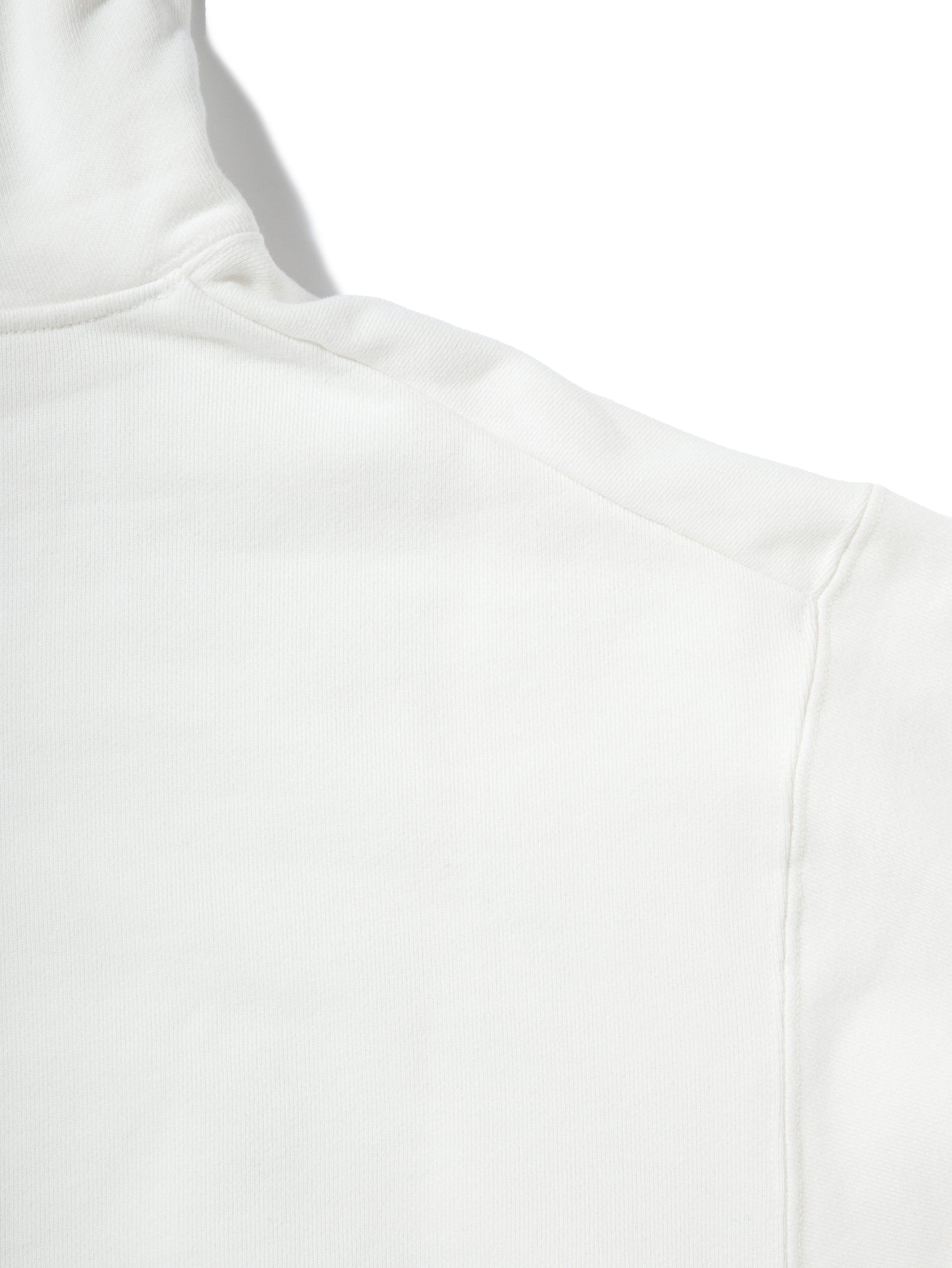 Heavy Hooded Sweatshirt - Seam Pocket / WHITE