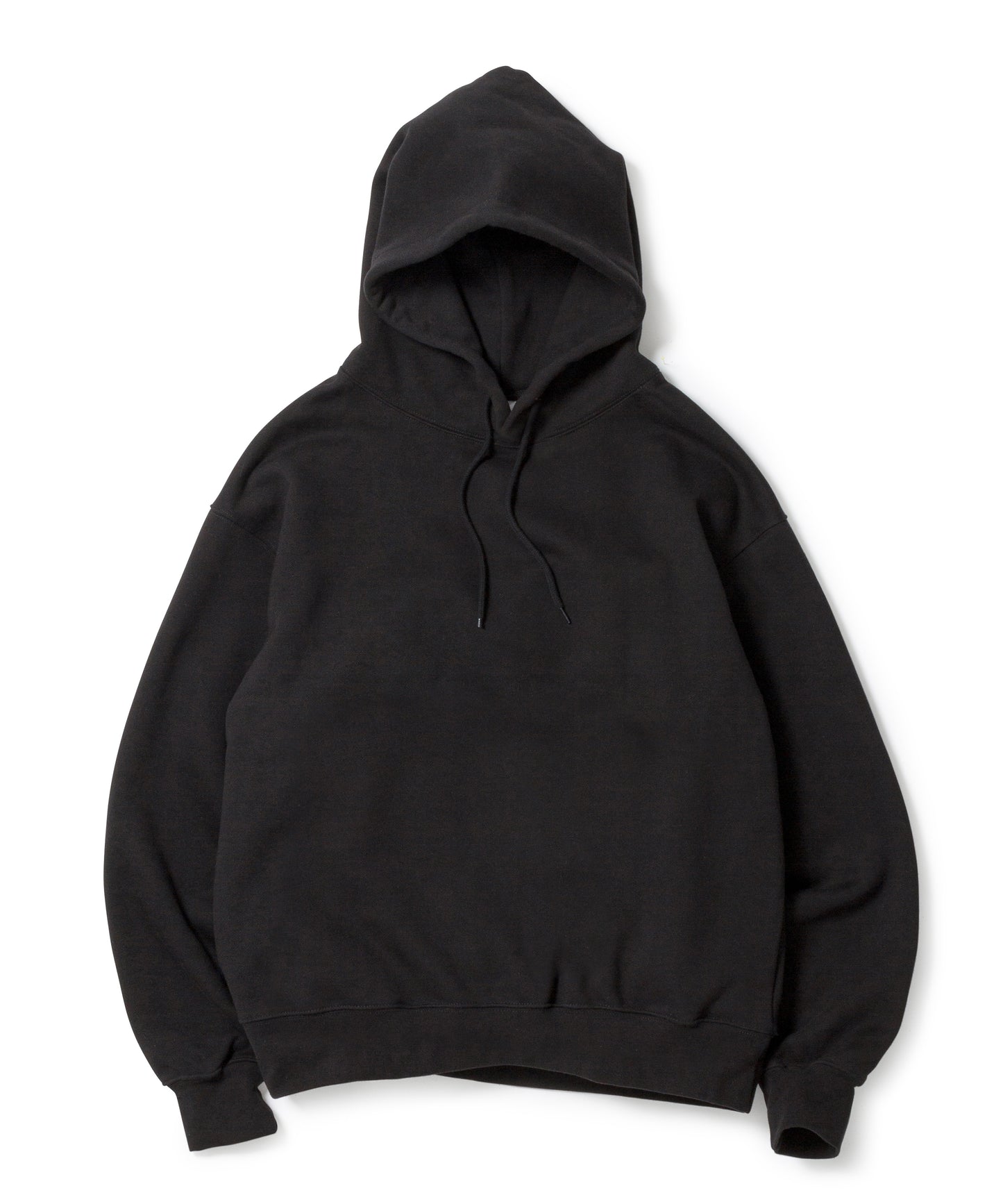 Heavy Hooded Sweatshirt - Seam Pocket / BLACK