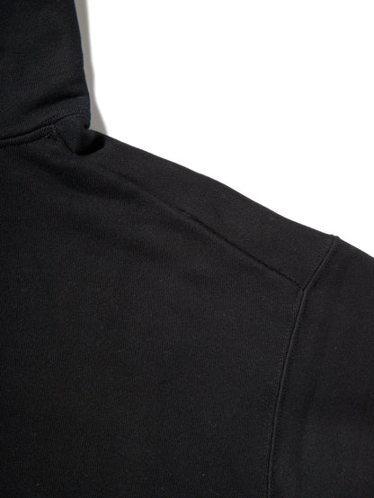 Heavy Hooded Sweatshirt - Seam Pocket / BLACK