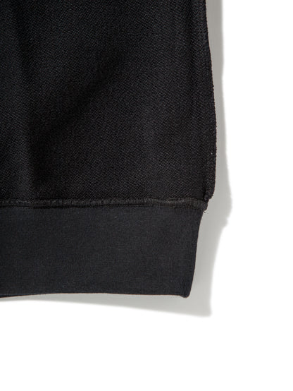 Heavy Hooded Sweatshirt - Seam Pocket / BLACK