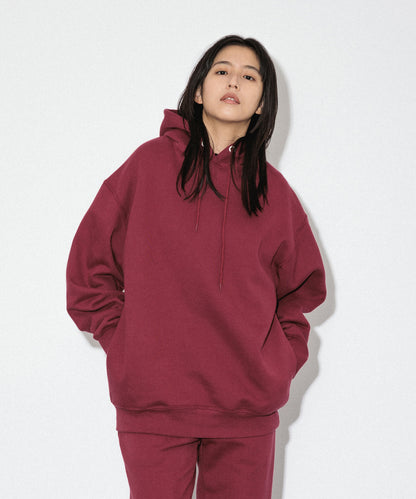 Heavy Hooded Sweatshirt - Seam Pocket / MAROON