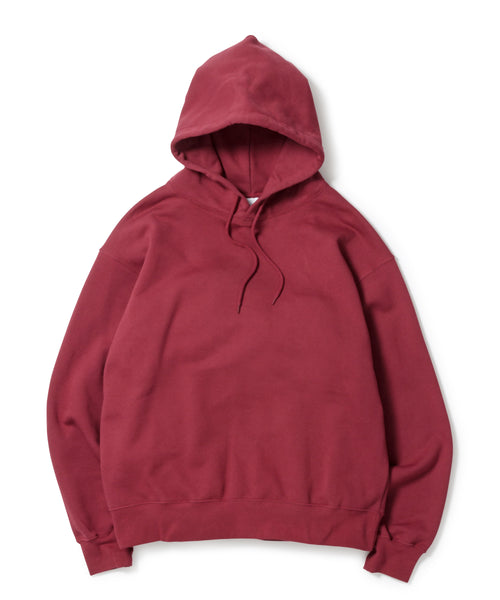 Heavy Hooded Sweatshirt - Seam Pocket / MAROON - MAROON