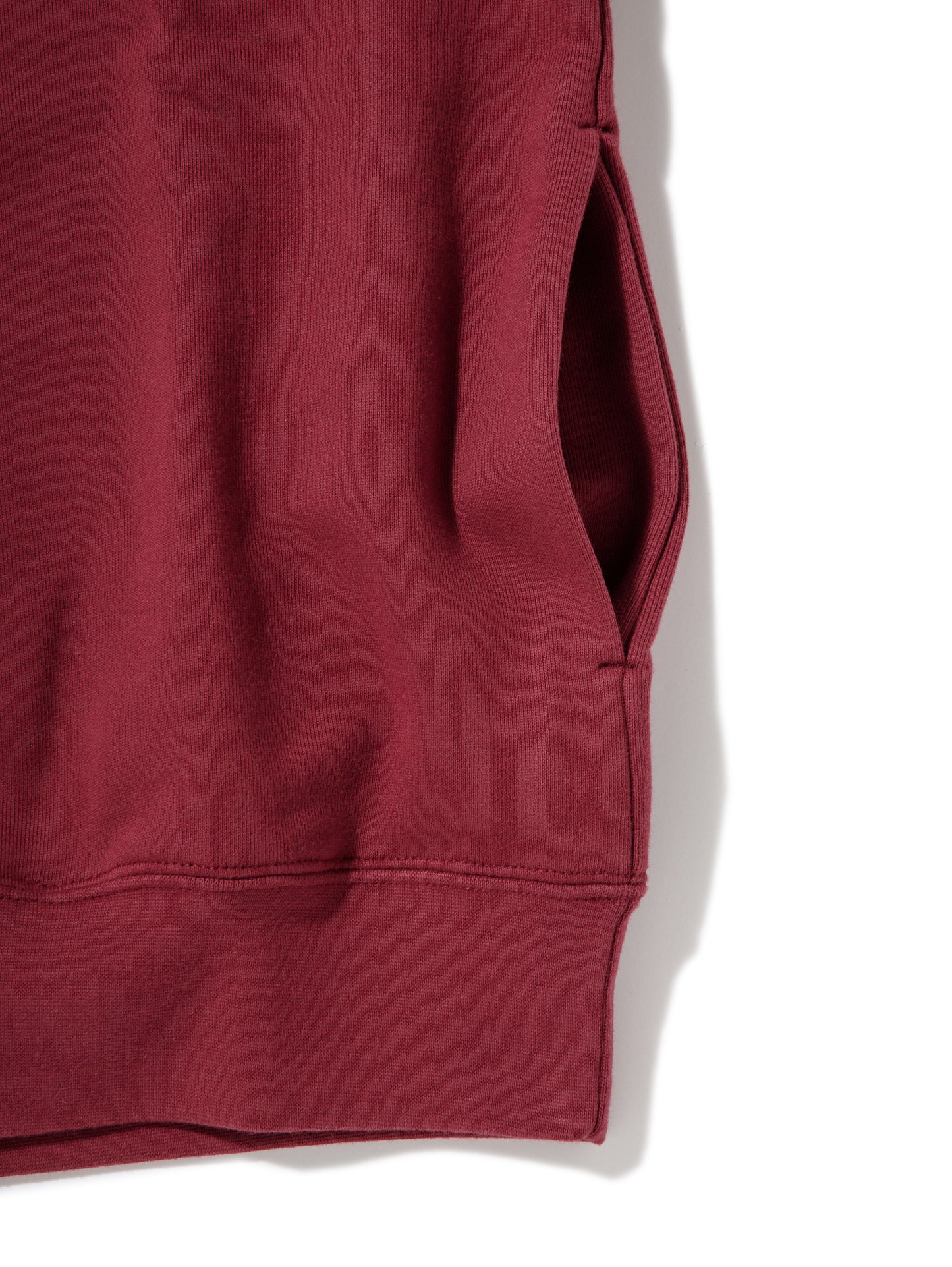 Heavy Hooded Sweatshirt - Seam Pocket / MAROON