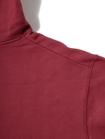 Heavy Hooded Sweatshirt - Seam Pocket / MAROON