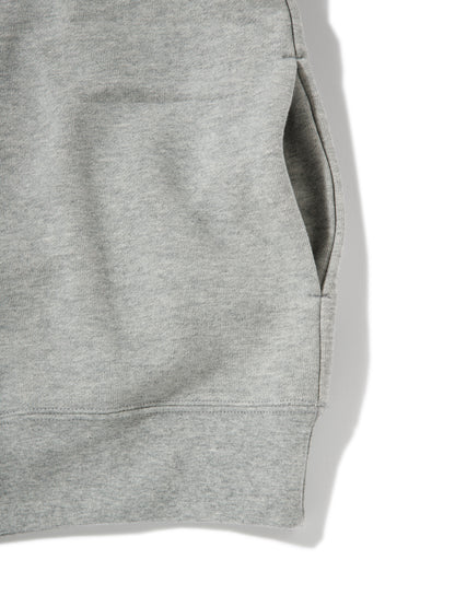 Heavy Hooded Sweatshirt - Seam Pocket / HEATHER GRAY