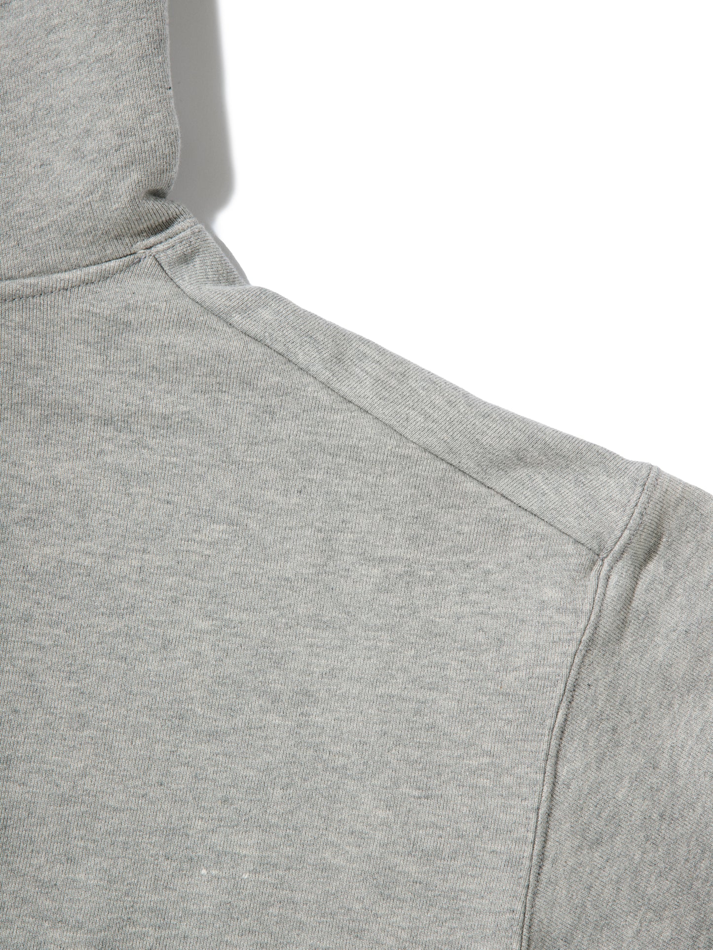 Heavy Hooded Sweatshirt - Seam Pocket / HEATHER GRAY