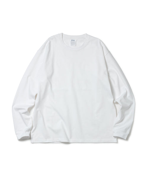 Heavy Crewneck Long Sleeve T-Shirt / WHITE - WHITE