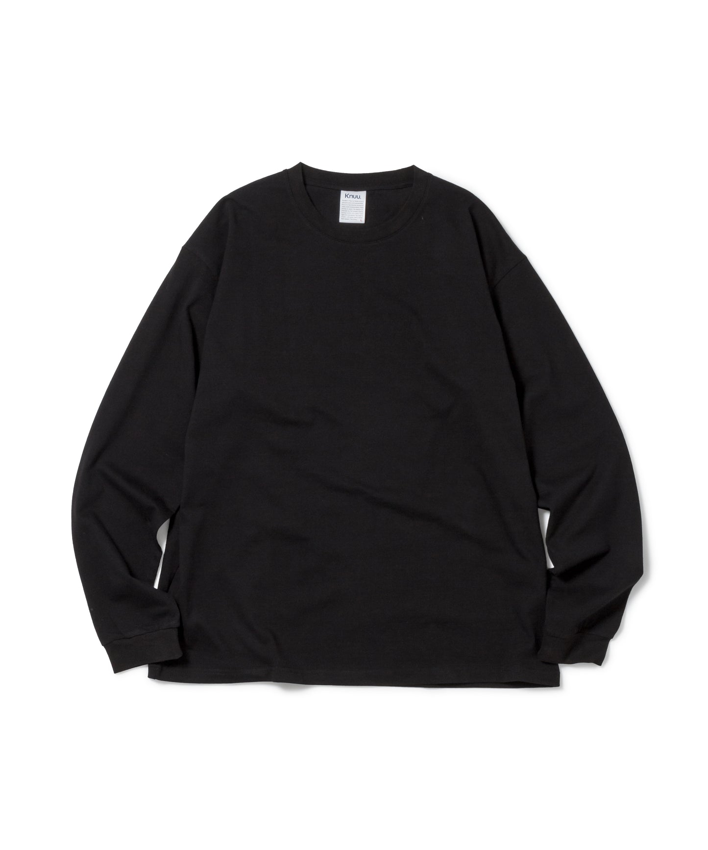 Heavy Crewneck Long Sleeve T-Shirt / BLACK