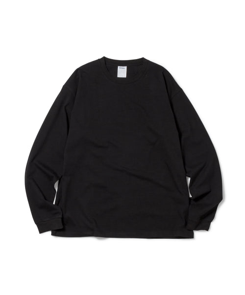 Heavy Crewneck Long Sleeve T-Shirt / BLACK - BLACK