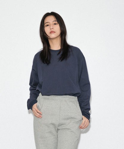 Heavy Crewneck Long Sleeve T-Shirt / NAVY