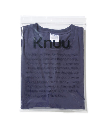 Small Logo Heavy Crewneck Long Sleeve T-Shirt / NAVY