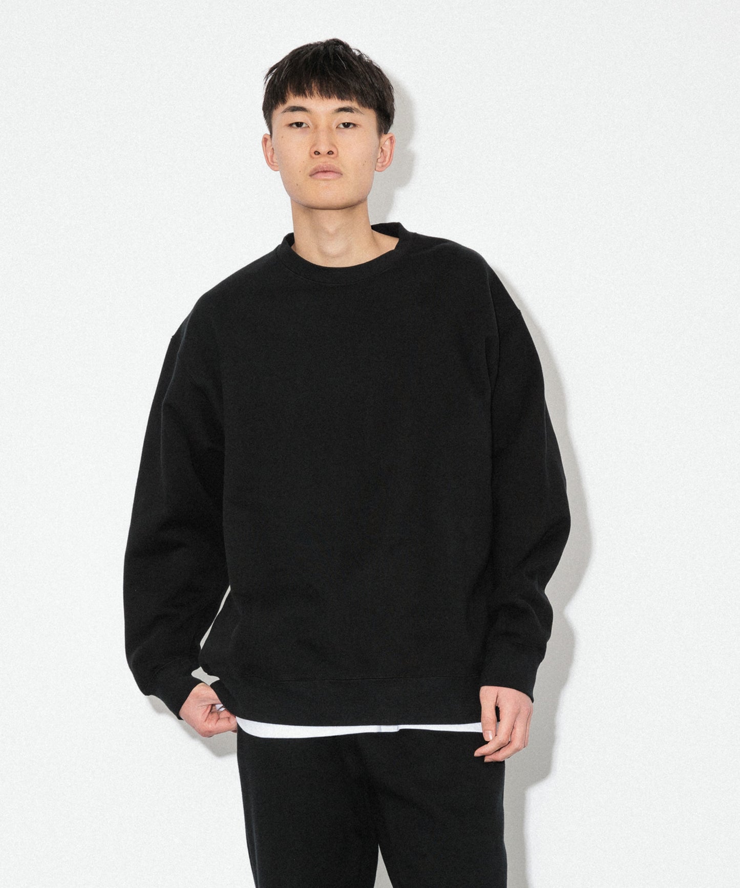 Heavy Crewneck Sweatshirt / BLACK