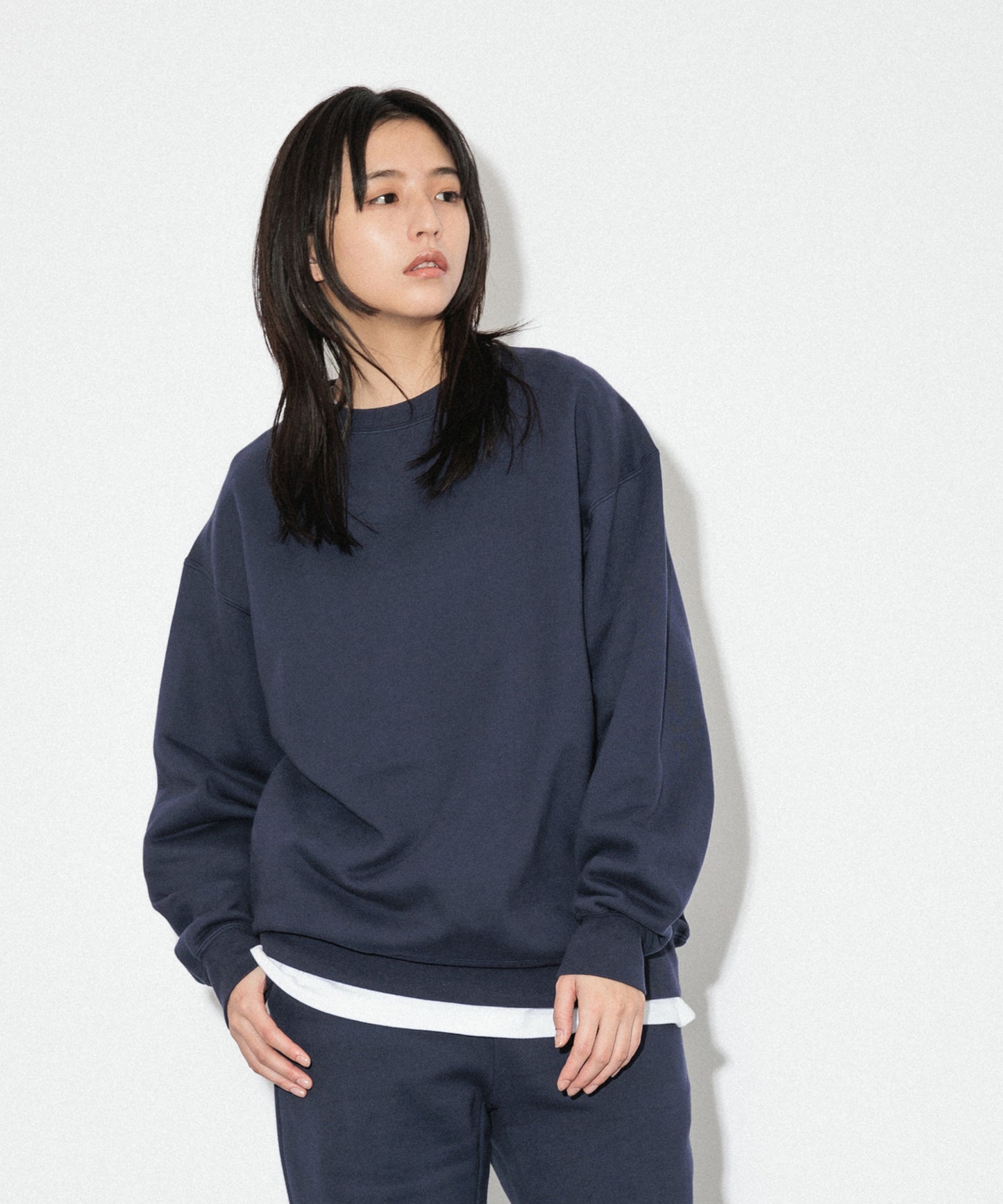 Heavy Crewneck Sweatshirt / NAVY