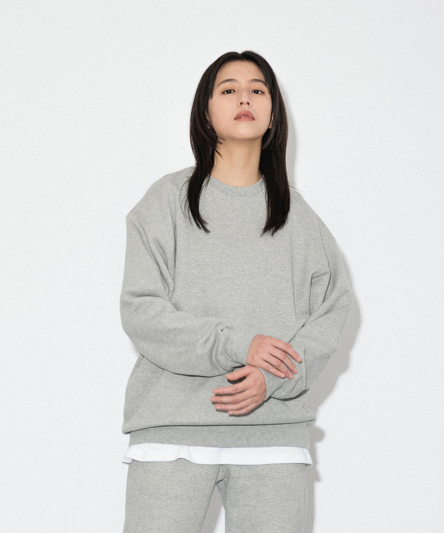 Heavy Crewneck Sweatshirt / HEATHER GRAY