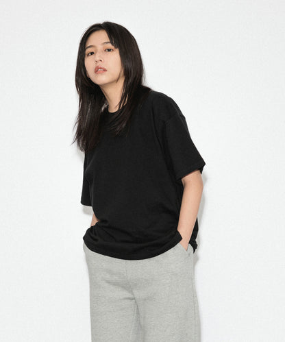 Heavy Crewneck T-Shirt / BLACK