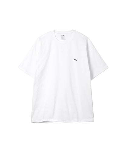 Small Logo Heavy Crewneck T-Shirt / WHITE