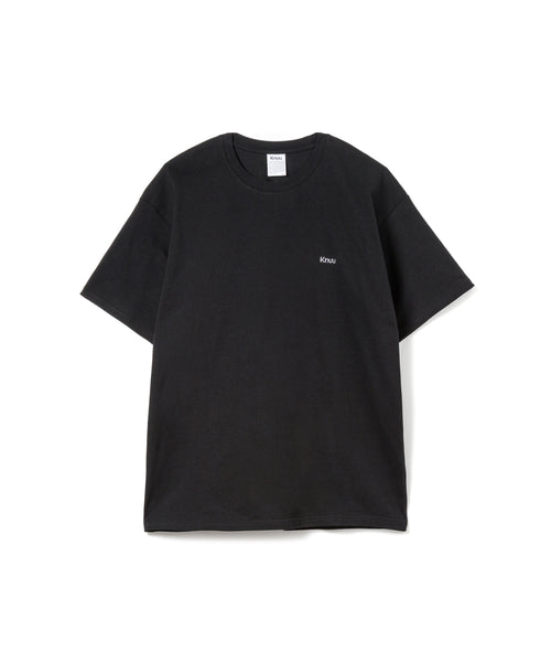 Small Logo Heavy Crewneck T-Shirt / BLACK - BLACK